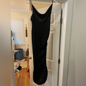 Free People adjustable slip dress with cow neck! Worn once great condition
